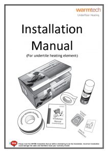 Undertile Installation Manual